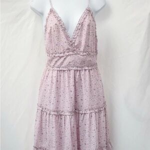 Lulu's Blush Pink Tiered Mini Dress